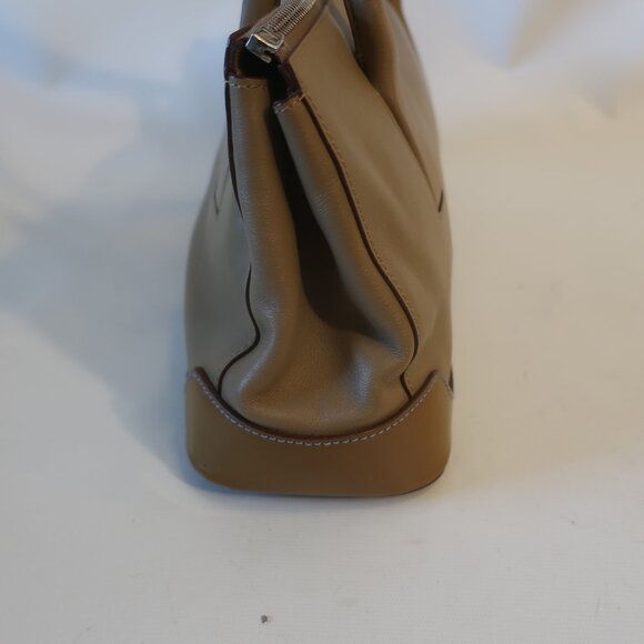 Authentic Womens Prada Enamel Brown Leather Designer Satchel Shoulder Ha… - Picture 8 of 16